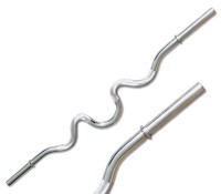 Tenzo-R Langhantelstange 120 Cm – SZ Curl, 30 Mm Durchmesser, Mit Geriffelten Griffen & Federverschlüssen